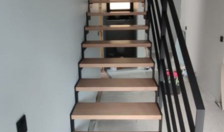 escalier sur mesure métal et bois sans contremarche