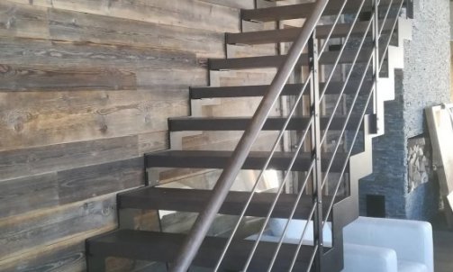 pose d'escalier bois métal à Annecy