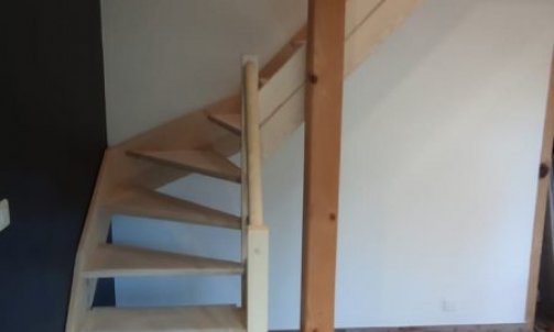 escalier bois garde corps