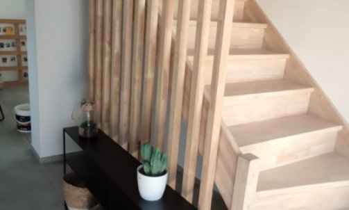 escalier et claustra bois sur mesure 