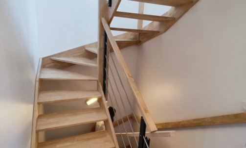 escalier bois sur mesure sans contremarche 